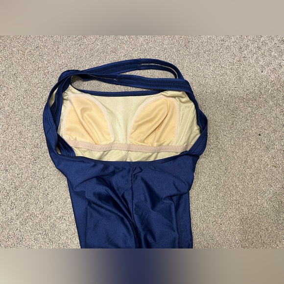 Speedo Swimsuit One-Piece Women's Size 14L Navy Blue Built In Bra - Picture 6 of 11